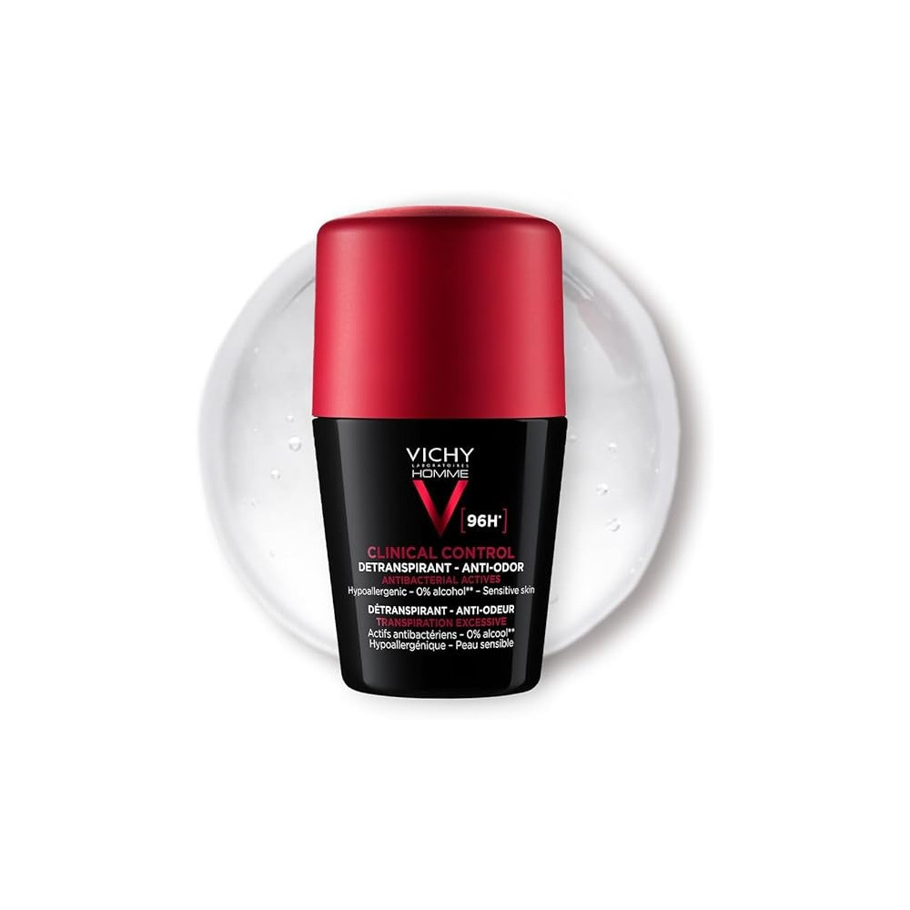 Vichy Men's Clinical Control 96HR Protection Anti-Perspirant Roll On Deodorant 50ml