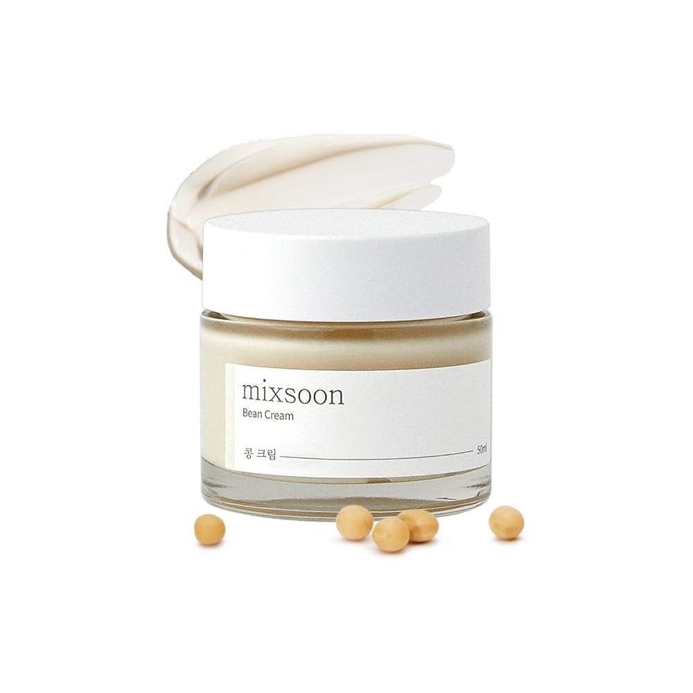 Mixsoon Bean Cream 1.69 fl oz / 50ml Soybean Extract And Rich Nutrients for Deep Moisturizing and Pore and Sebum Care Cruelty-free