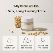 Mixsoon Bean Cream 1.69 fl oz / 50ml Soybean Extract And Rich Nutrients for Deep Moisturizing and Pore and Sebum Care Cruelty-free