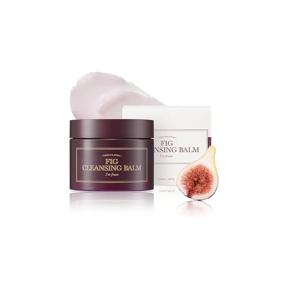 I'm From Fig Cleansing Balm 100ml, Korean Makeup Remover, Vegan, Easy To Rinse off, Fig Oil Water 7.8% With Peptide And Amino Acid, Makeup Meltaway, Makeup Melting Balm To Oil