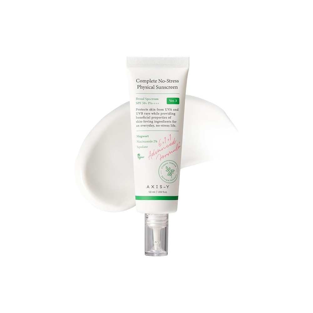 AXIS-Y Axis Y Complete No Stress Physical Sunscreen, White, 50ml
