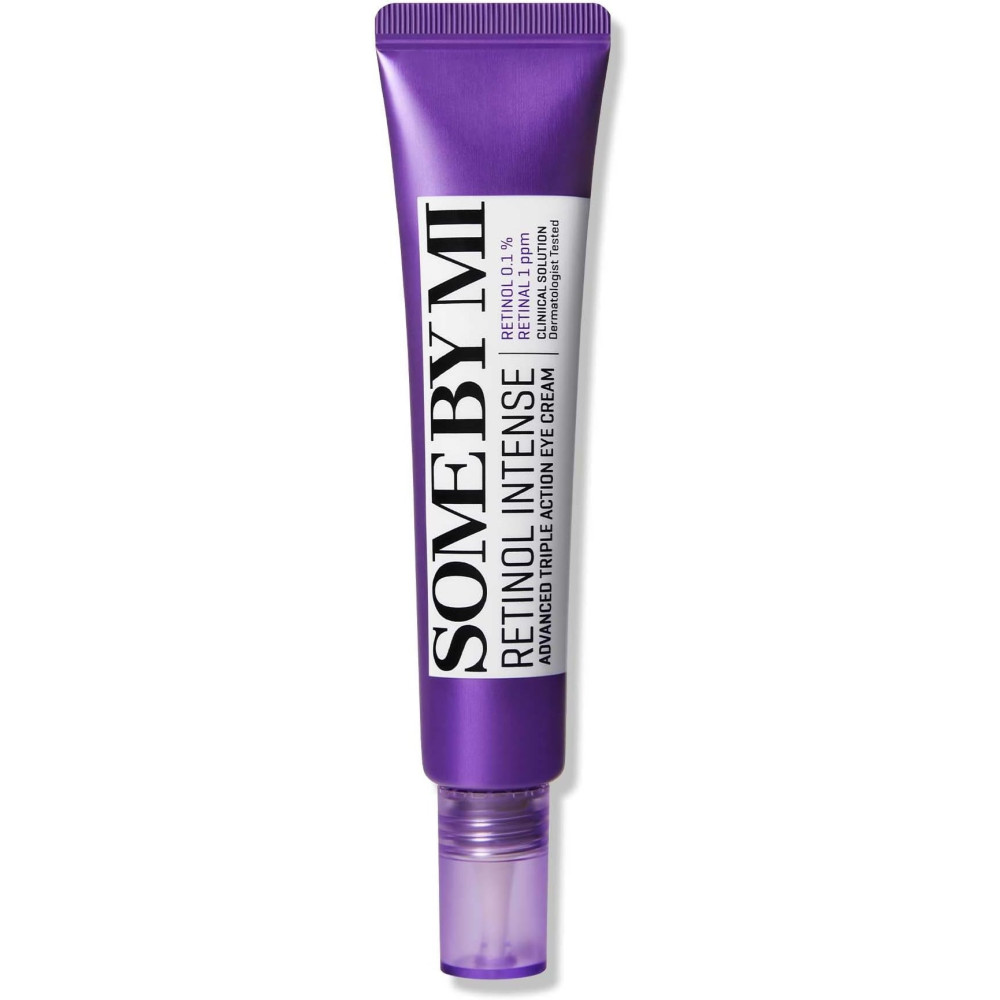 Some By Mi Retinol Intense Advanced Triple Action Eye Cream 30ml Mild Overnight Korean Anti-Aging Eye Cream for Dark Circles And Fine Lines Ideal for Retinol Beginners