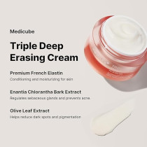 Medicube Triple Collagen Cream - Hydrating And Firming Moisturizer with Hyaluronic Acid, Premium Elastin, Shea Butter - Wrinkle Care And Boosts Elasticity - Korean Skincare, 1.69 oz