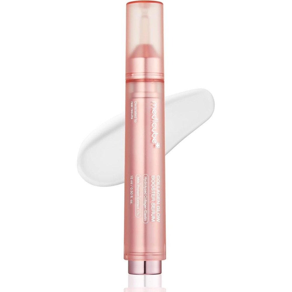 Medicube Collagen Glow Booster Milk Serum Twist And Click Radiance And Hydration with Niacinamide, Milk Protein Extract, Hydrolyzed Collagen, 15ml