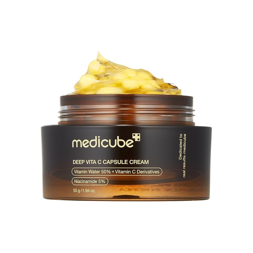 Medicube Deep Vitamin C Golden Capsule Face Moisturizer Liposome Capsules For Wrinkles, Skin Radiance Transparent Gel for Glow Hydration Korean Skin Care 1.94 oz