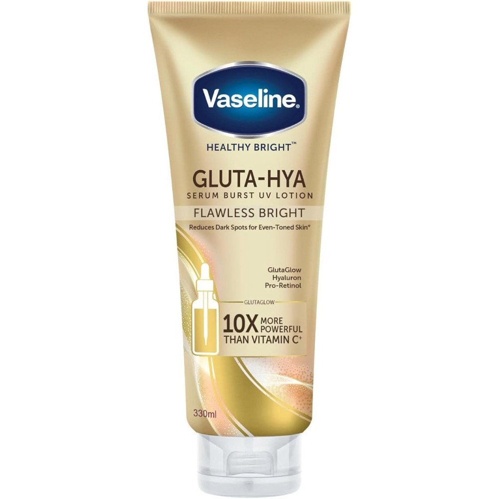 Vaseline Healthy Bright Gluta-Hya Serum Burst UV Lotion Flawless Glow (330ml)
