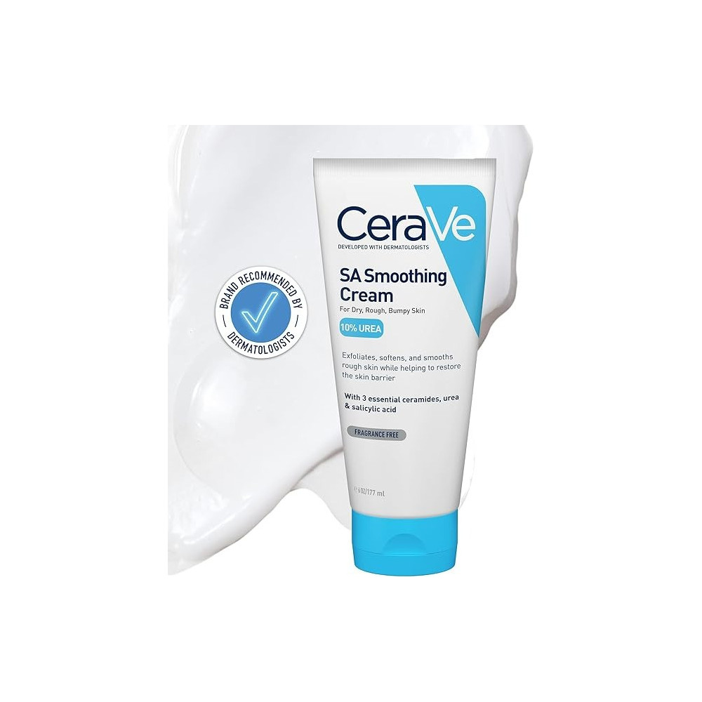 Cerave Sa Smoothing Cream 177Ml/6Oz Moisturiser For Dry, Rough And Bumpy Skin