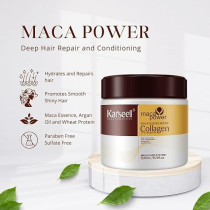 Karseell Collagen Hair Treatment Deep Repair Conditioning Hair Mask Argan Oil Coconut Oil Essence for Dry Damaged Hair All Hair Types 16.90 Fl oz 500ml