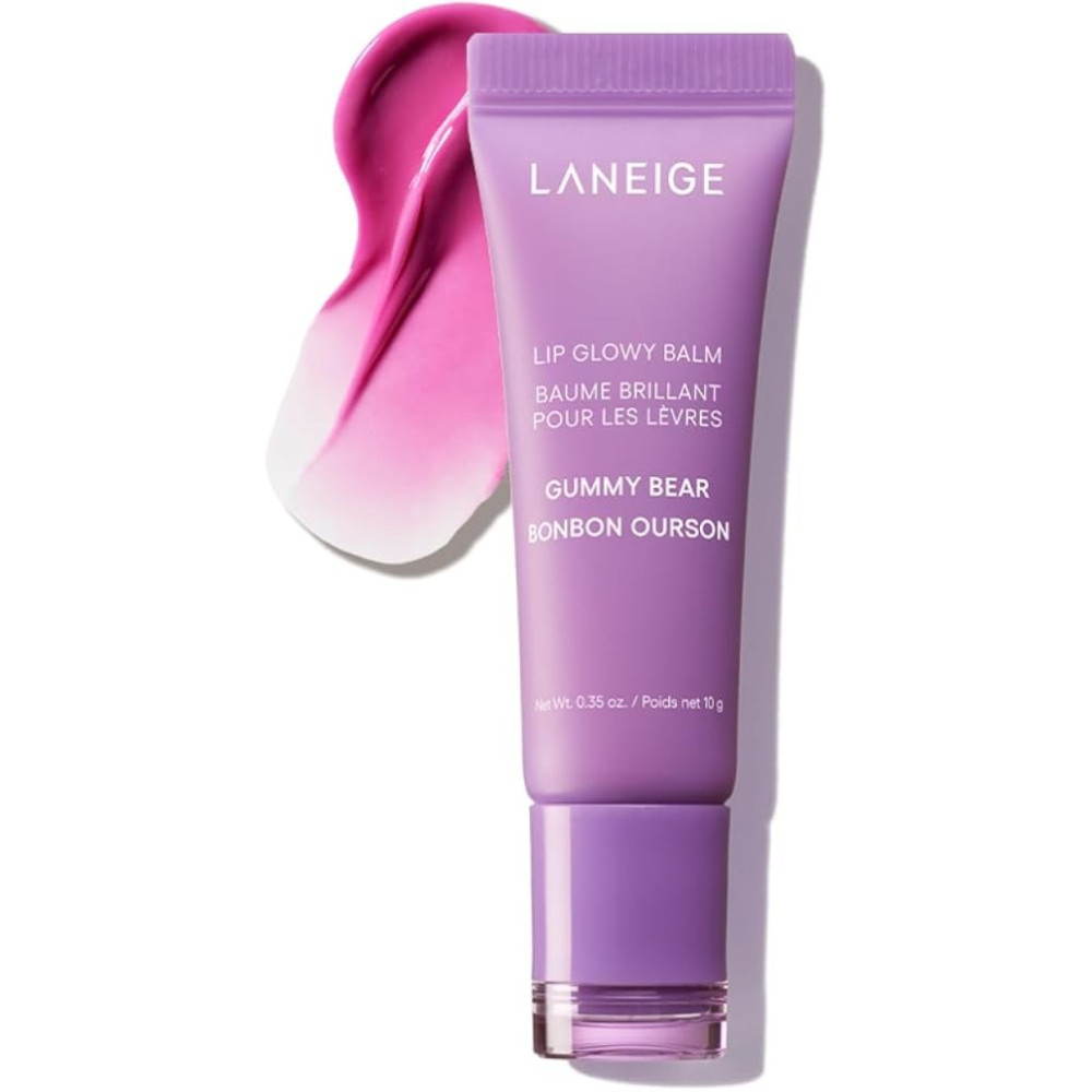 Laneige Lip Glowy Balm Gummy Bear Hydrate, Glossy, Lightweight, Moisturize And Tint with Shea Butter, 10g