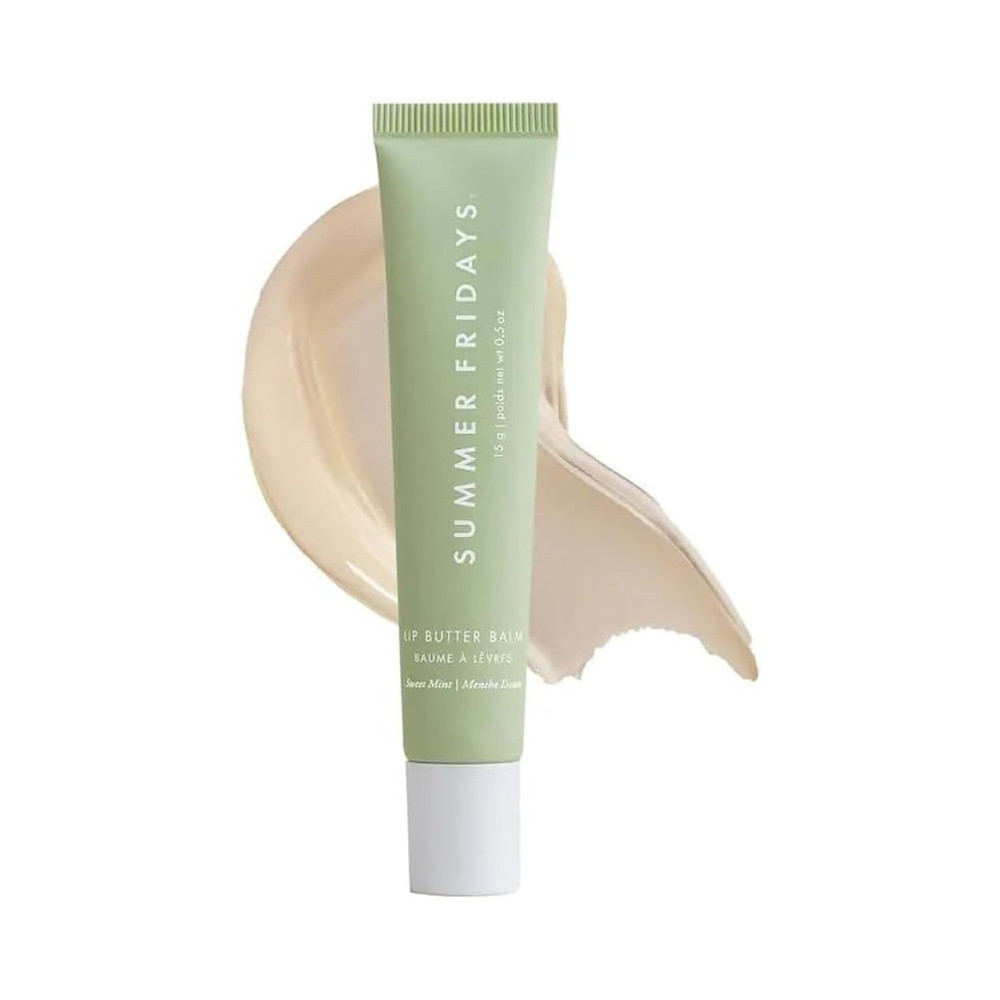 Summer Fridays Lip Butter Balm Conditioning Lip Mask and Lip Balm for Instant Moisture, Shine and Hydration Sheer-Tinted, Soothing Lip Care Sweet Mint (.5 Oz)