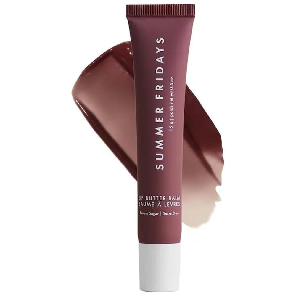 Summer Fridays Lip Butter Balm Conditioning Lip Mask and Lip Balm for Instant Moisture, Shine and Hydration Sheer-Tinted, Soothing Lip Care Brown Sugar (.5 Oz)