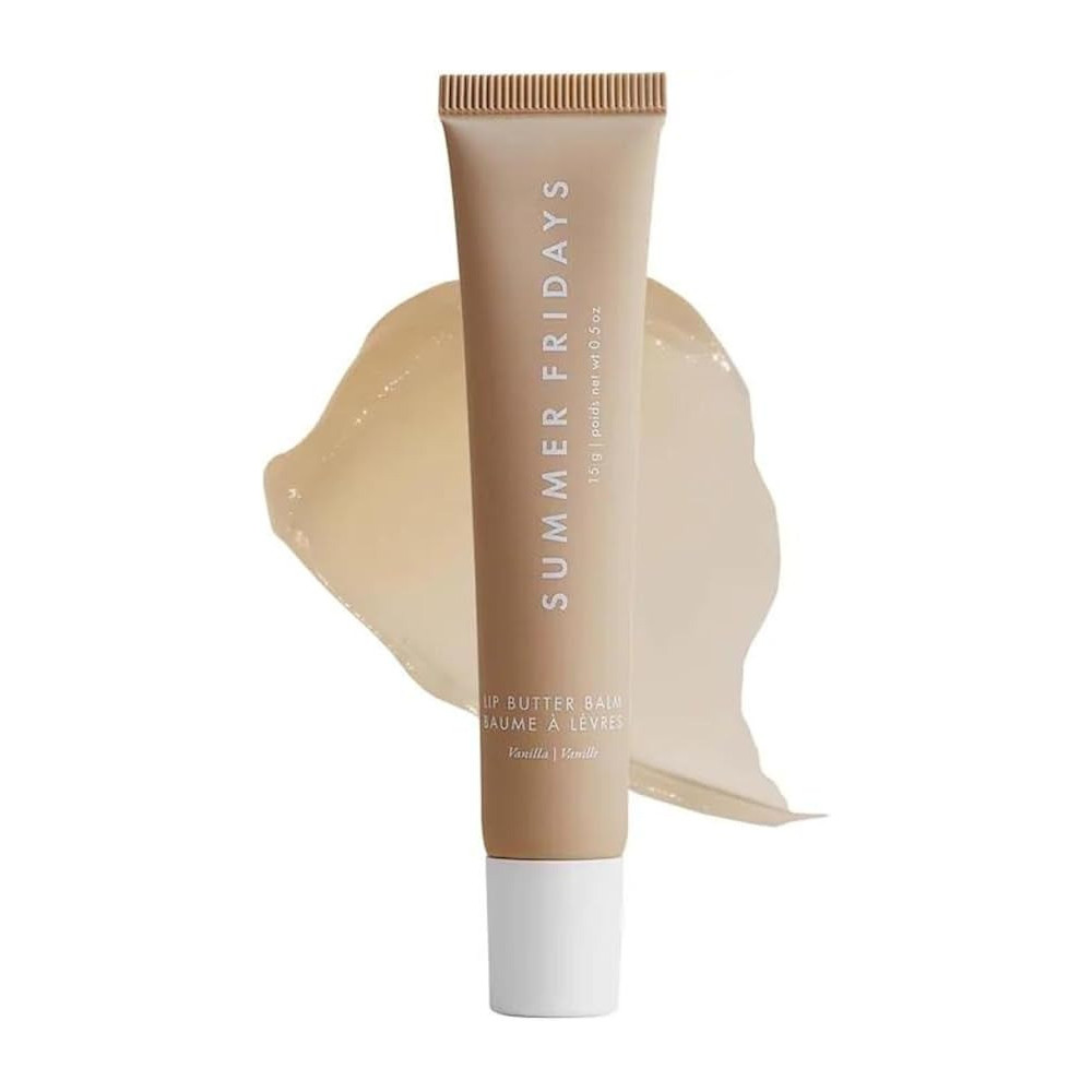 Summer Fridays Lip Butter Balm Conditioning Lip Mask and Lip Balm for Instant Moisture, Shine and Hydration Sheer-Tinted, Soothing Lip Care - Vanilla (.5 Oz)