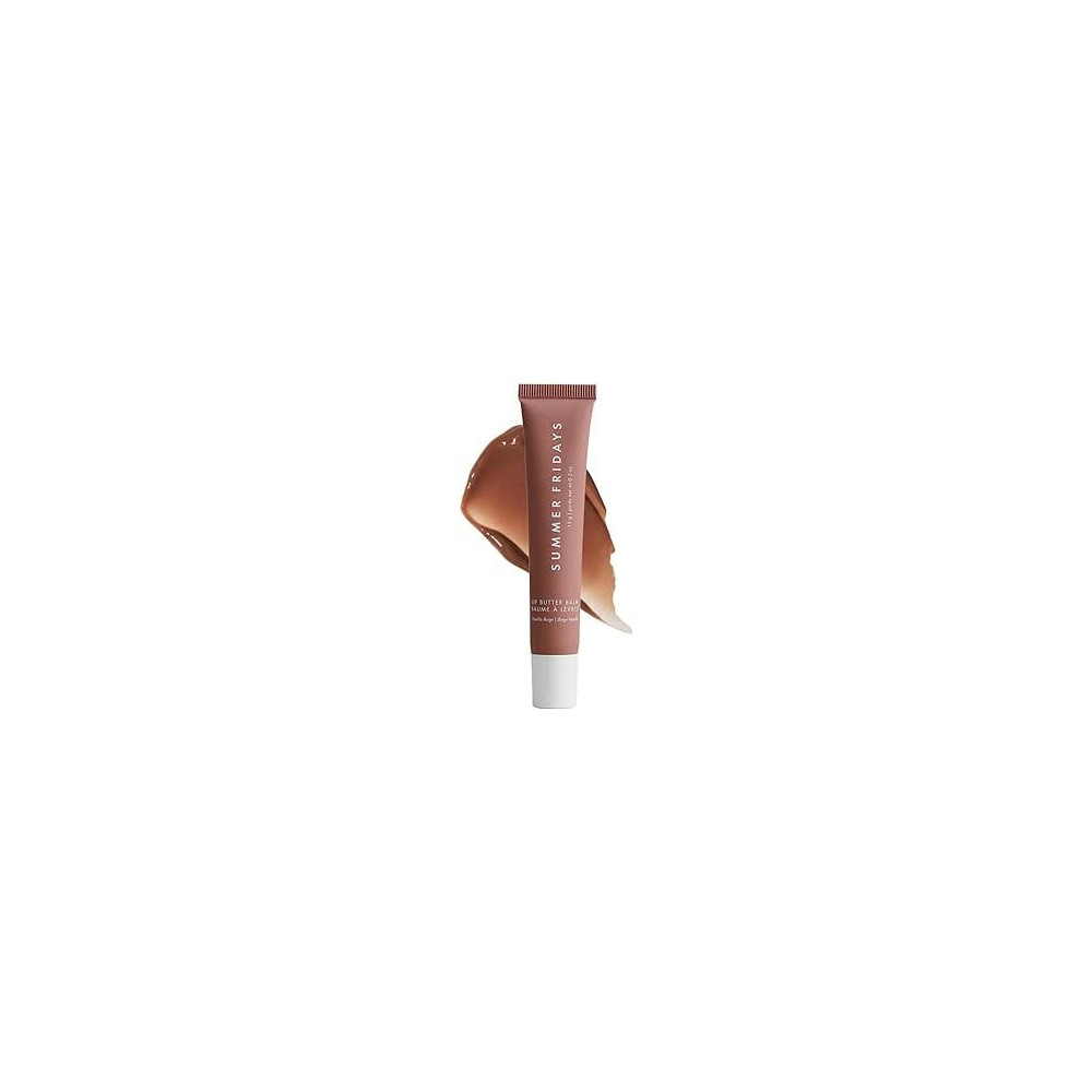 Summer Fridays Lip Butter Balm Conditioning Lip Mask and Lip Balm for Instant Moisture, Shine and Hydration Sheer-Tinted, Soothing Lip Care Vanilla Beige (.5 Oz)