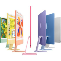 Apple 2024 iMac 24inch, M4 chip with 512GB 10core CPU and 10core GPU, 16GB Unified Memory, Silver MWV33 1 Year Warranty