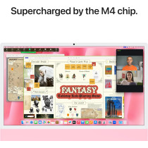 Apple 2024 iMac 24inch, M4 chip with 512GB 10core CPU and 10core GPU, 16GB Unified Memory, Pink MWV53 International Version 1 Year Warranty
