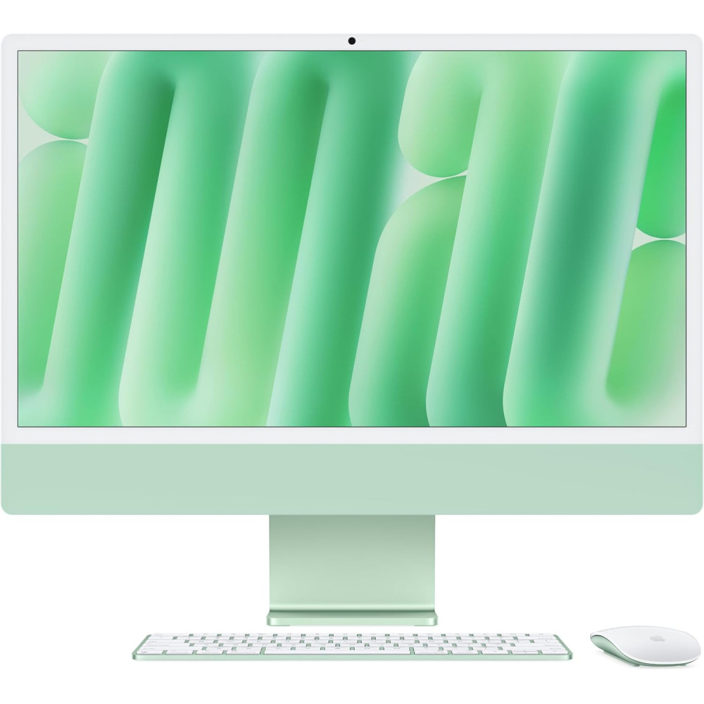 Apple 2024 iMac 24inch, M4 chip with 512GB 10core CPU and 10core GPU, 16GB Unified Memory, Green MWV03 International Version 1 Year Warranty