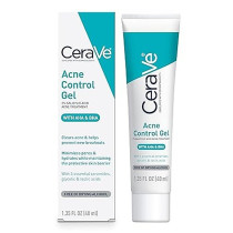 Cerave Salicylic Acid Acne Treatment with Glycolic Acid and Lactic Acid AHA/BHA Acne Gel for Face to Control and Clear Breakouts