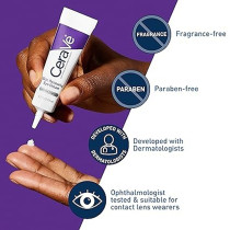 Cerave Eye Cream for Wrinkles Under Eye Cream With Caffeine, Peptides, Free And Ophthalmologist Tested 0.5 Ounces