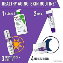 Cerave Eye Cream for Wrinkles Under Eye Cream With Caffeine, Peptides, Free And Ophthalmologist Tested 0.5 Ounces