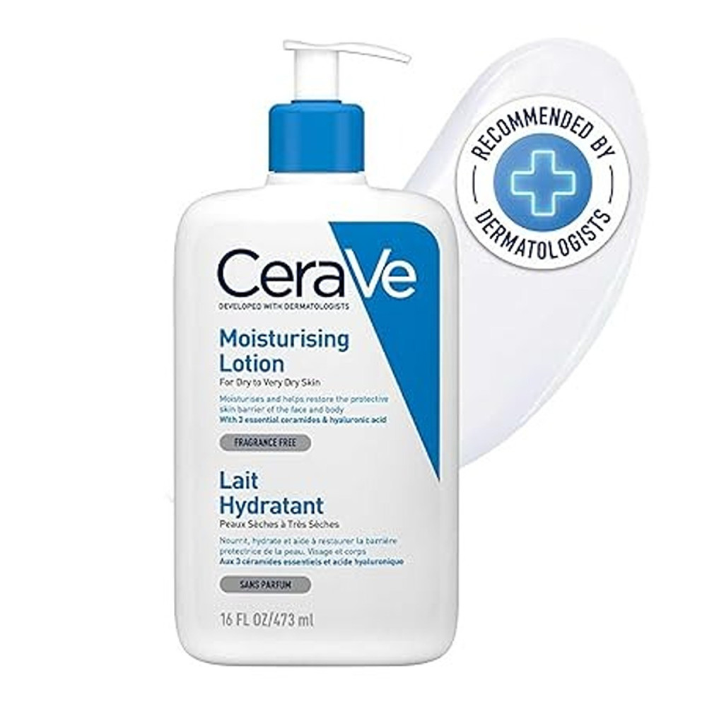 Cerave Moisturising Lotion For Dry To Very Dry Skin 473 Ml With Hyaluronic Acid And 3 Essential Ceramides