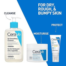 Cerave SA Smoothing Cleanser Face and Body Salicylic Acid Wash and Exfoliant for Normal, Dry and Rough Skin with Hyaluronic Acid