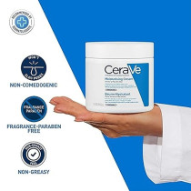 Cerave Moisturizing Cream 48H Body and Face Moisturizer for Dry to Very Dry Skin with Hyaluronic Acid and Ceramides Fragrance Free 16Oz