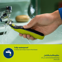 Philips OneBlade QP2724/10 Trim, Edge & Shave Any Length of Hair 3 Stubble Combs, Dual-Sided Blade Wet & Dry Use, 45min Cordless Use