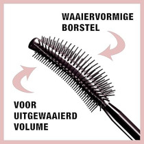 Maybelline New York Volume Mascara, Washable, Full Fan Effect, Long Eyelashes, Clump free, Lash Sensational, Very Black