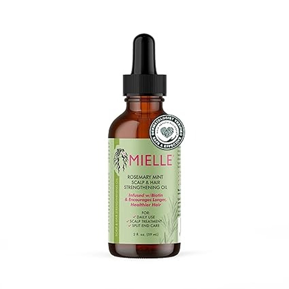 Mielle Organics Mielle - Rosemary Mint, Scalp And Hair Oil, Infused W/Biotin And Encourges Growth, For Daily Use, Scalp Treatment, Split End Care And Scalp And Strengthening Oil