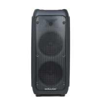 Sonashi Dual 8-Inch Rechargeable Bluetooth Speaker, Black