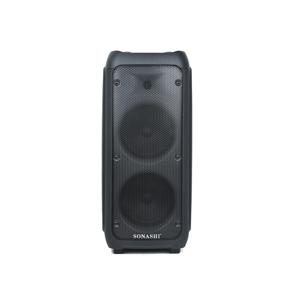 Sonashi Dual 8-Inch Rechargeable Bluetooth Speaker, Black