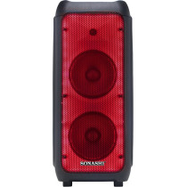 Sonashi Dual 8-Inch Rechargeable Bluetooth Speaker, Black