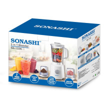 Sonashi 3 In 1 Blender With Unbreakable Jar And Mills