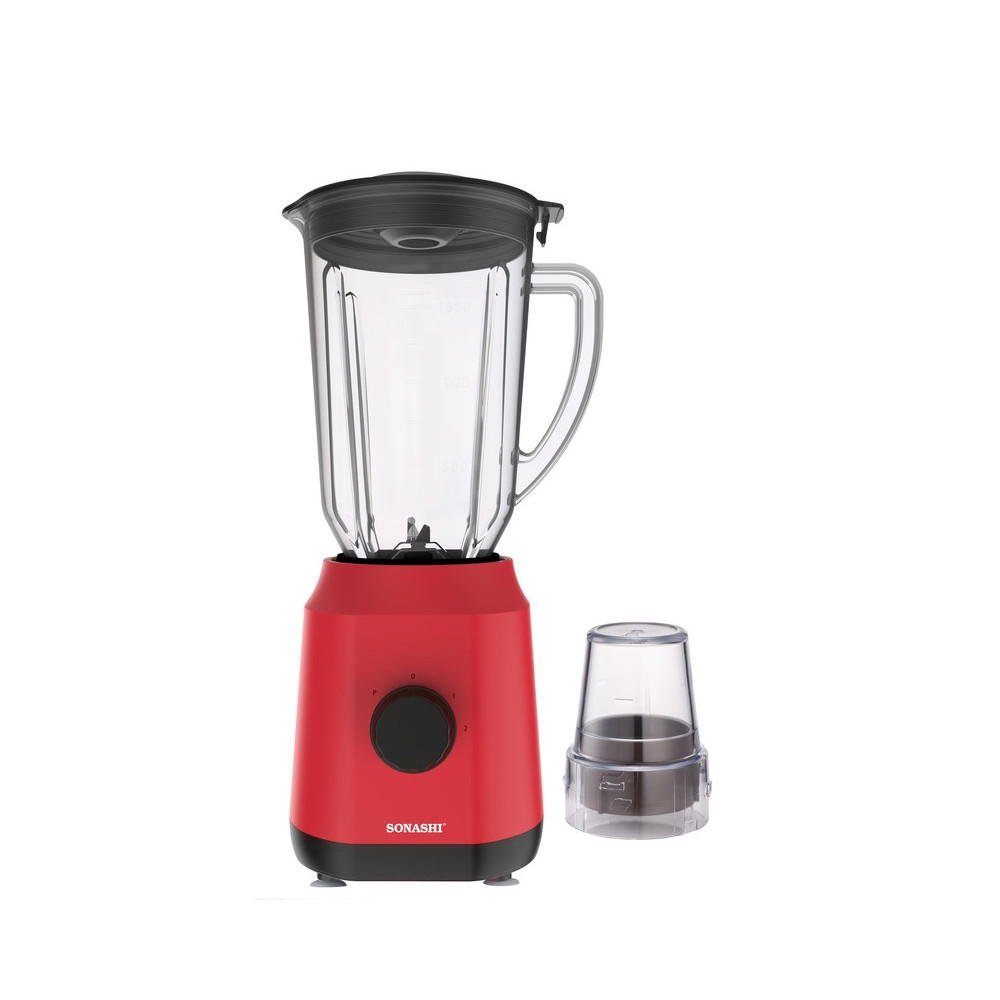 Sonashi 2 In 1 Unbreakable Blender Jar, 2 Speed, 1.8 Litre, Red/Black