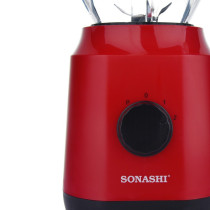 Sonashi 2 In 1 Unbreakable Blender Jar, 2 Speed, 1.8 Litre, Red/Black