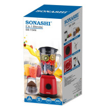 Sonashi 2 In 1 Unbreakable Blender Jar, 2 Speed, 1.8 Litre, Red/Black
