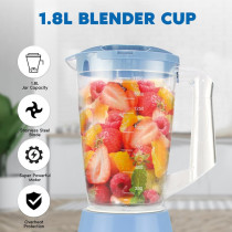 Sonashi 350W 2 In 1 Blender With Unbreakable Jar, Blue