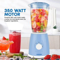 Sonashi 350W 2 In 1 Blender With Unbreakable Jar, Blue
