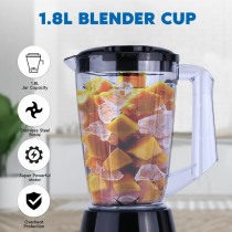 Sonashi 350W 2 In 1 Blender With Unbreakable Jar, Black