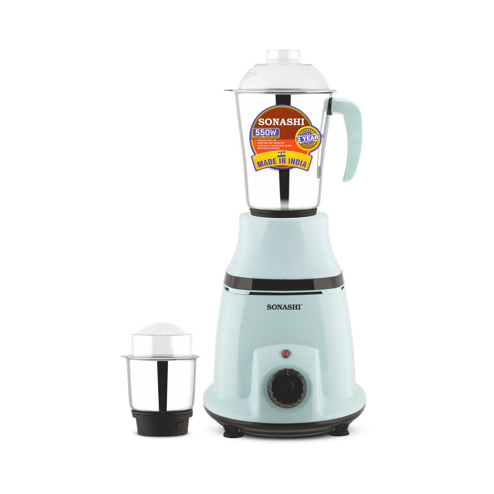 Sonashi 2 In 1 Mixer Grinder 550W, Sea Green