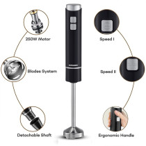 Sonashi 4-In-1 Hand Blender With Calibrated Beaker Chopper And Whisk 700 Ml 250 W, Black