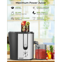 Sonashi Powerful Juice Extractor 400 W, Silver/Black