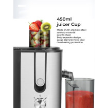 Sonashi Powerful Juice Extractor 400 W, Silver/Black