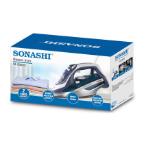 Sonashi Steam Iron With Ceramic Soleplate 3000W (Blue-Silver)