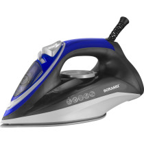 Sonashi Steam Iron With Ceramic Soleplate 2200W (Black-Blue)