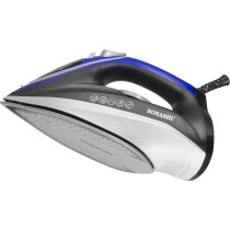 Sonashi Steam Iron With Ceramic Soleplate 2200W (Black-Blue)