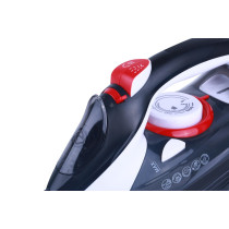 Sonashi Steam Iron With Ceramic Soleplate 2800W, Red-Black