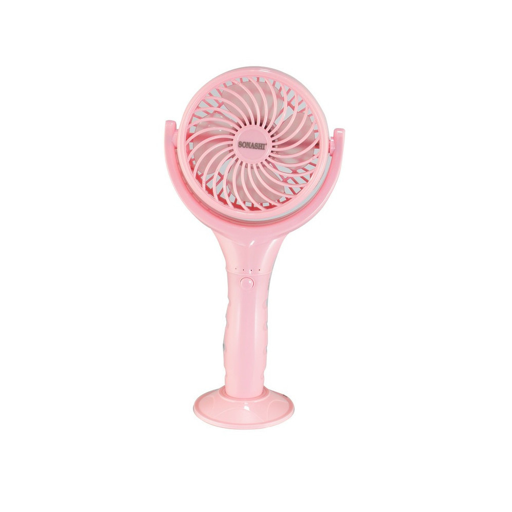 Sonashi Rechargeable Mini Fan, Pink