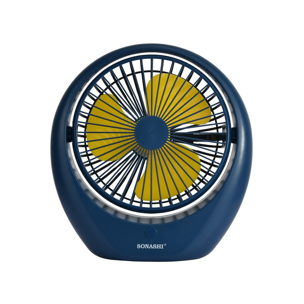Sonashi 6 Inch Rechargeable Fan, Blue