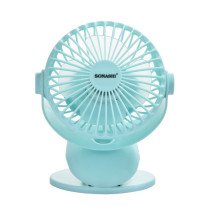 Sonashi 4 Inch Rechargeable Clip Fan, Blue
